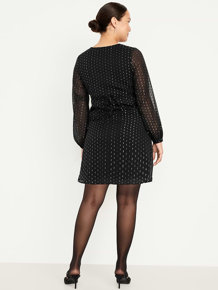 Image number 2 showing, Maternity Textured Long-Sleeve Mini Dress