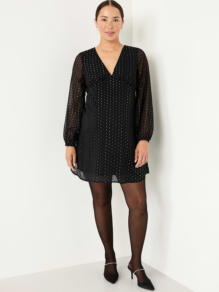 Image number 3 showing, Maternity Textured Long-Sleeve Mini Dress