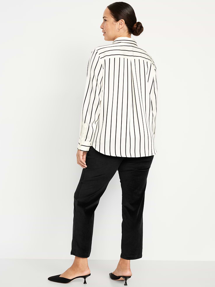 Image number 3 showing, Maternity Full-Panel OG Straight Velvet Pants