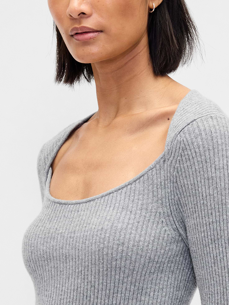 Image number 4 showing, CashSoft Rib Midi Sweater Dress