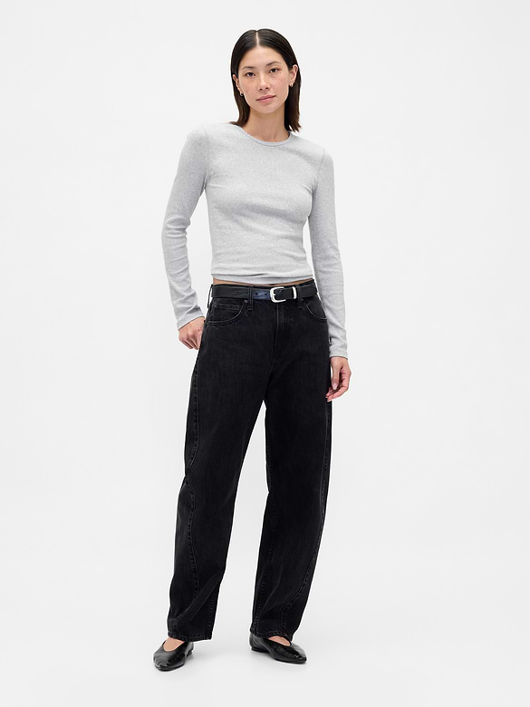 Pointelle Rib T-Shirt