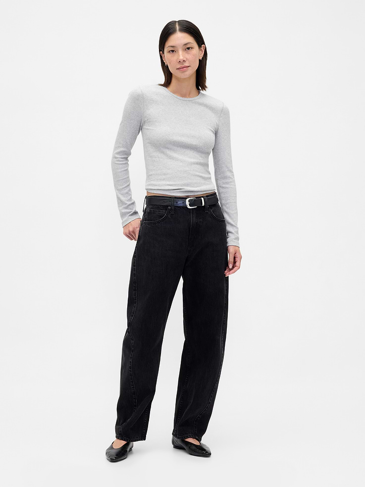 Image number 2 showing, Pointelle Rib T-Shirt