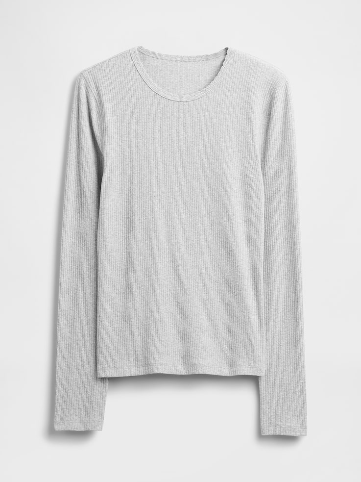 Image number 5 showing, Pointelle Rib T-Shirt