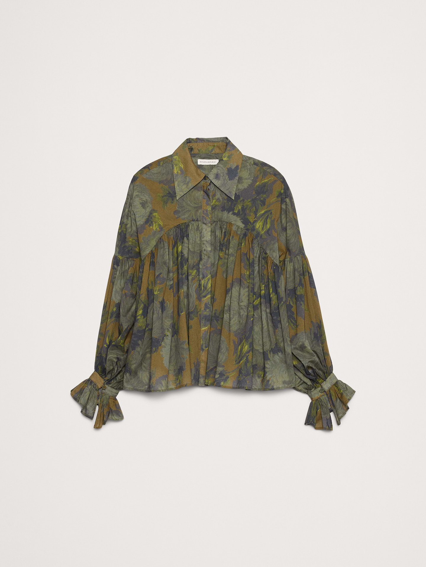 Image number 5 showing, Cotton Balloon-Sleeve Shirt