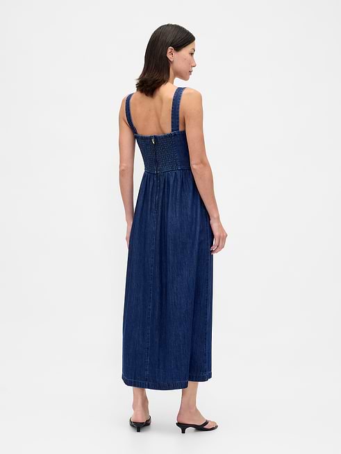 corset denim midi dress geisha designs Women's Drop-Waist by Gap Dark Wash Tall Size XL Blue corset Afua Mini Short Infinity Tank straps Size:11½ flowy sleeve dress