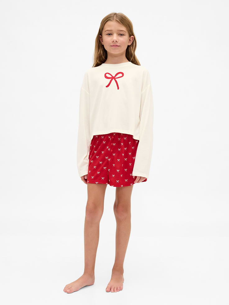 Image number 1 showing, Kids Recycled PJ Short Set