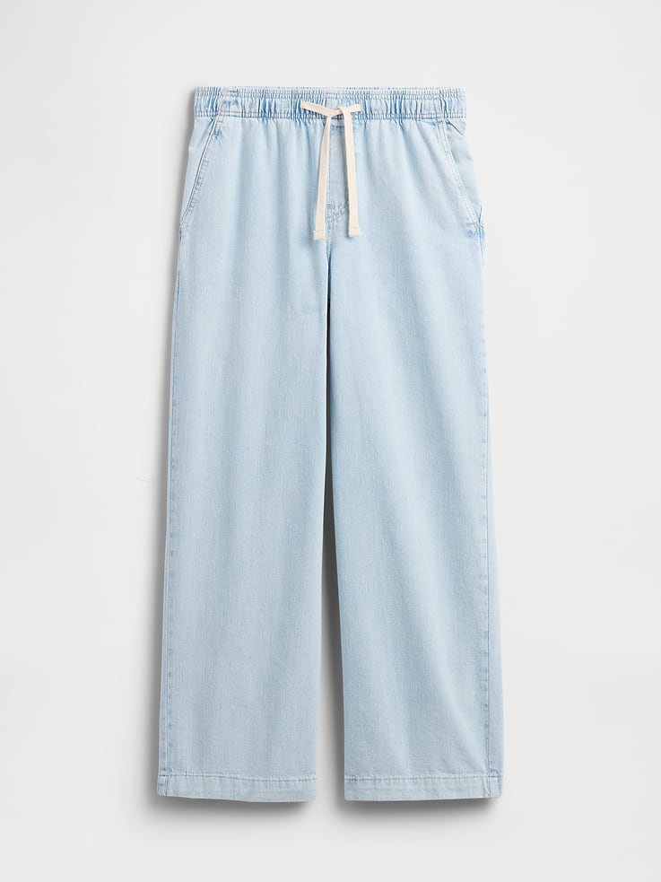 Image number 7 showing, High Rise Pull-On Wide-Leg Jeans