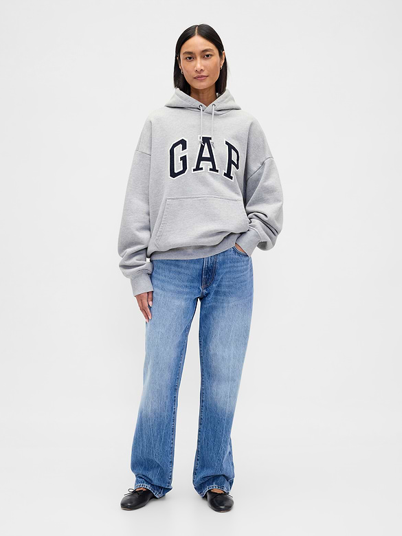 Adult Extra Heavyweight French Terry Oversized Logo Hoodie