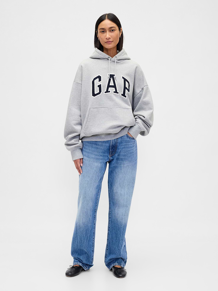 Image number 6 showing, Adult Extra Heavyweight French Terry Oversized Logo Hoodie