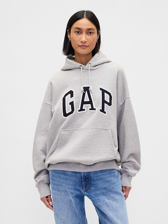 Adult Extra Heavyweight French Terry Oversized Logo Hoodie