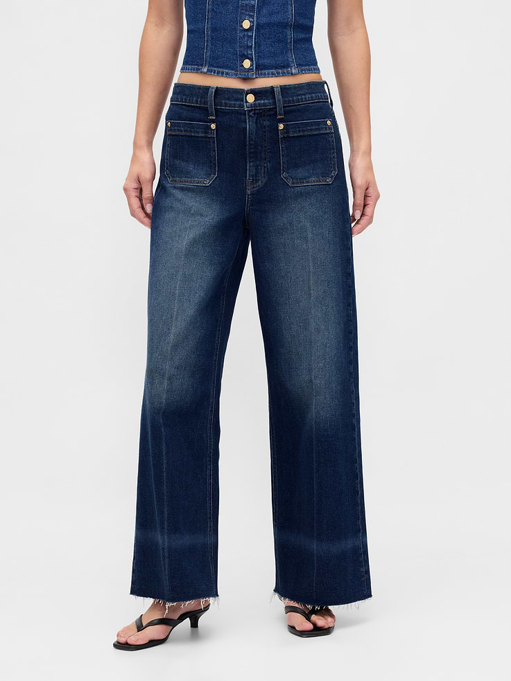 Image number 2 showing, High Rise Stride Wide-Leg Jeans