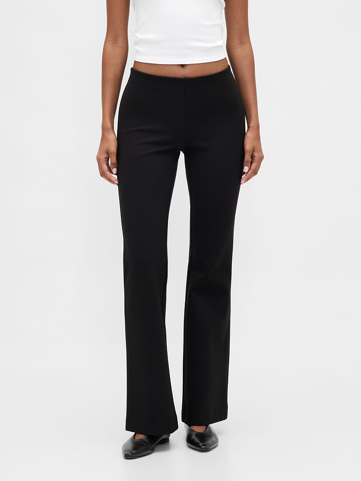 Image number 2 showing, Low Rise Double Knit Flare Pants