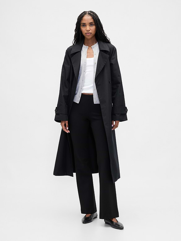Low Rise Double Knit Flare Pants