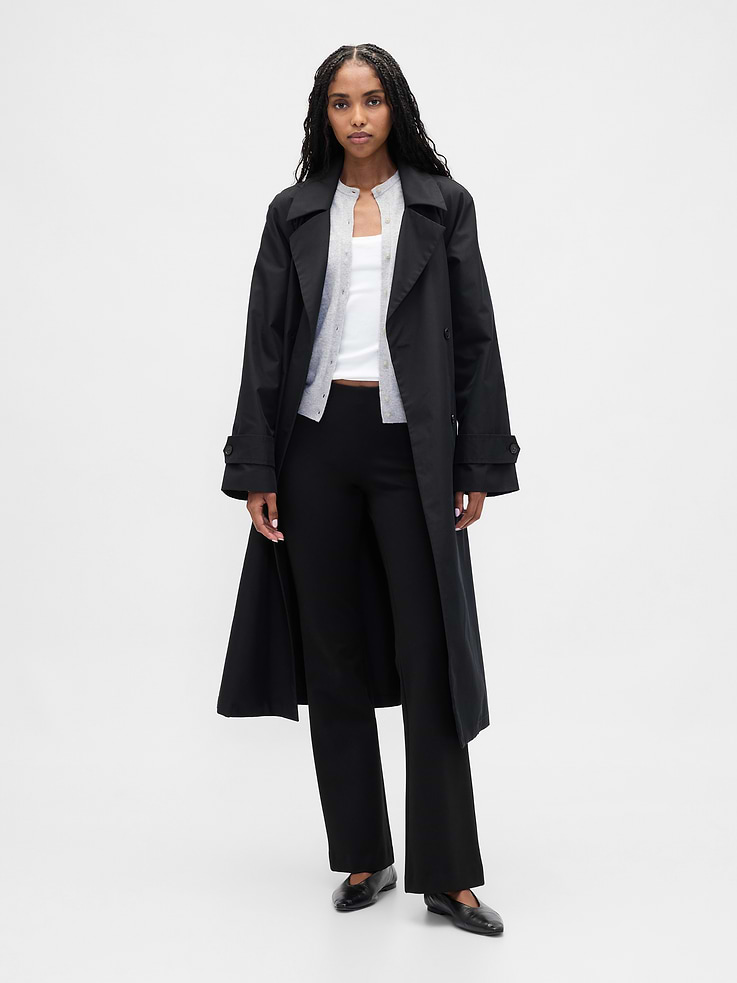 Image number 1 showing, Low Rise Double Knit Flare Pants