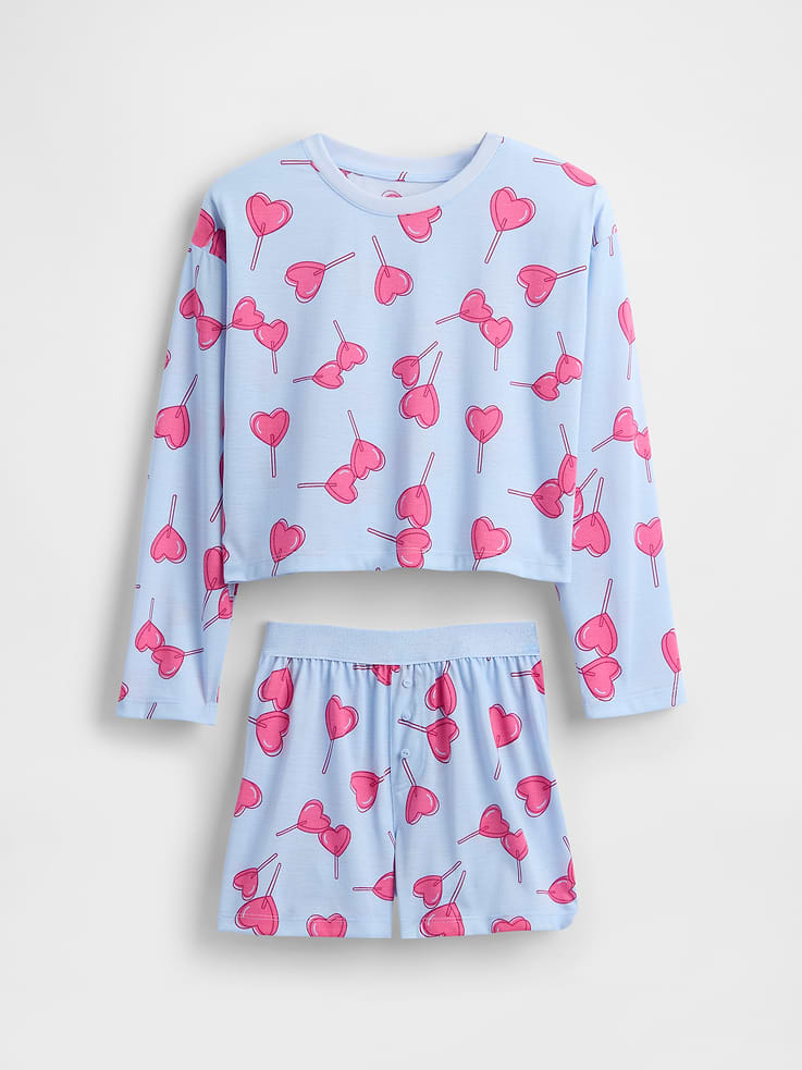 Image number 2 showing, Kids Recycled PJ Short Set