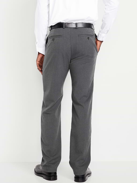90's Straight-Fit Twill Dress Pants