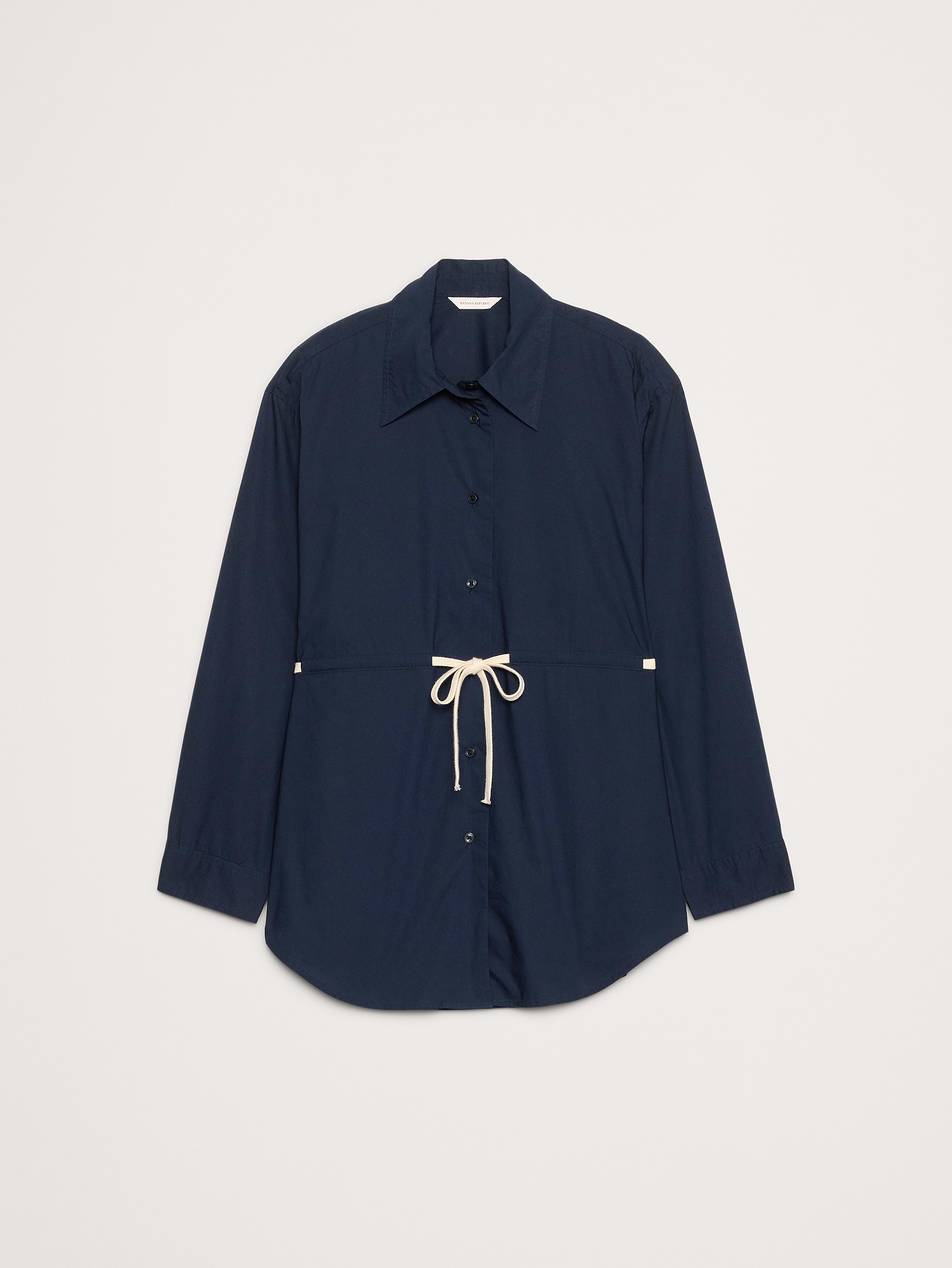 Image number 5 showing, Cotton Poplin Drawstring-Waist Tunic