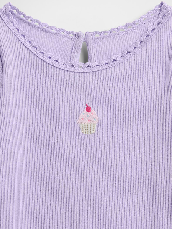 Baby & Toddler Embroidered Graphic Rib T-Shirt