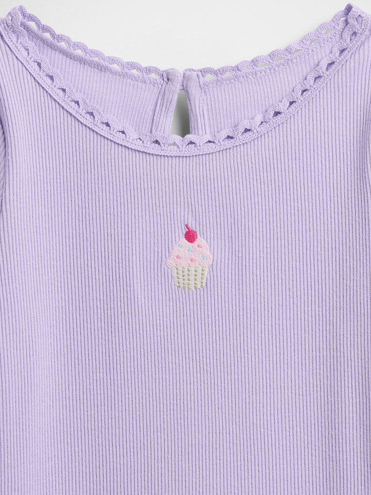 Image number 3 showing, Baby & Toddler Embroidered Graphic Rib T-Shirt