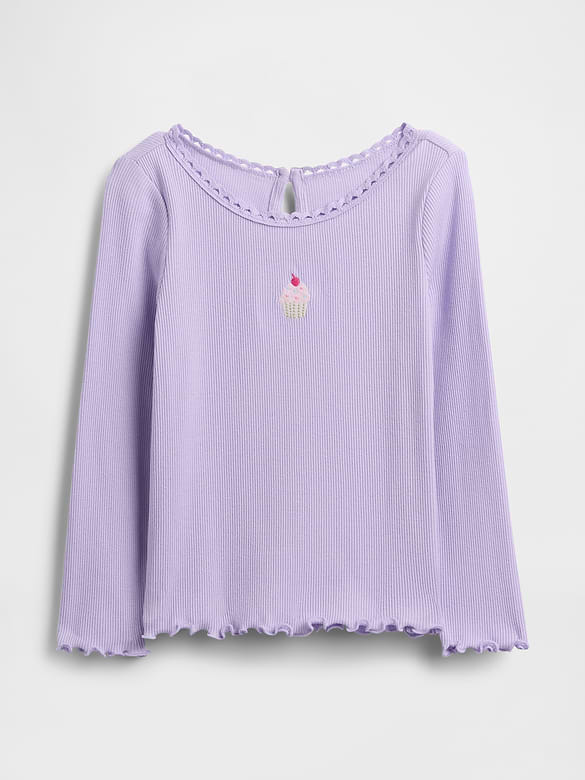 Baby & Toddler Embroidered Graphic Rib T-Shirt