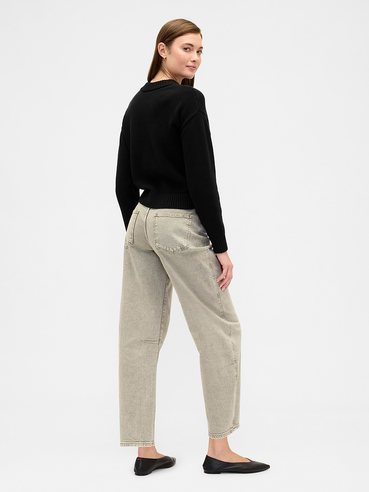 Image number 4 showing, High Rise Barrel Jeans