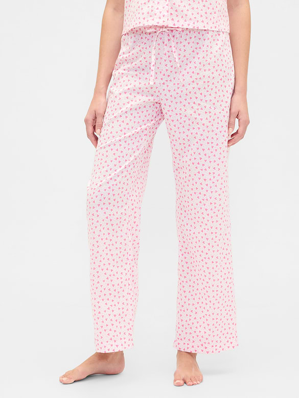 Print Poplin PJ Pants