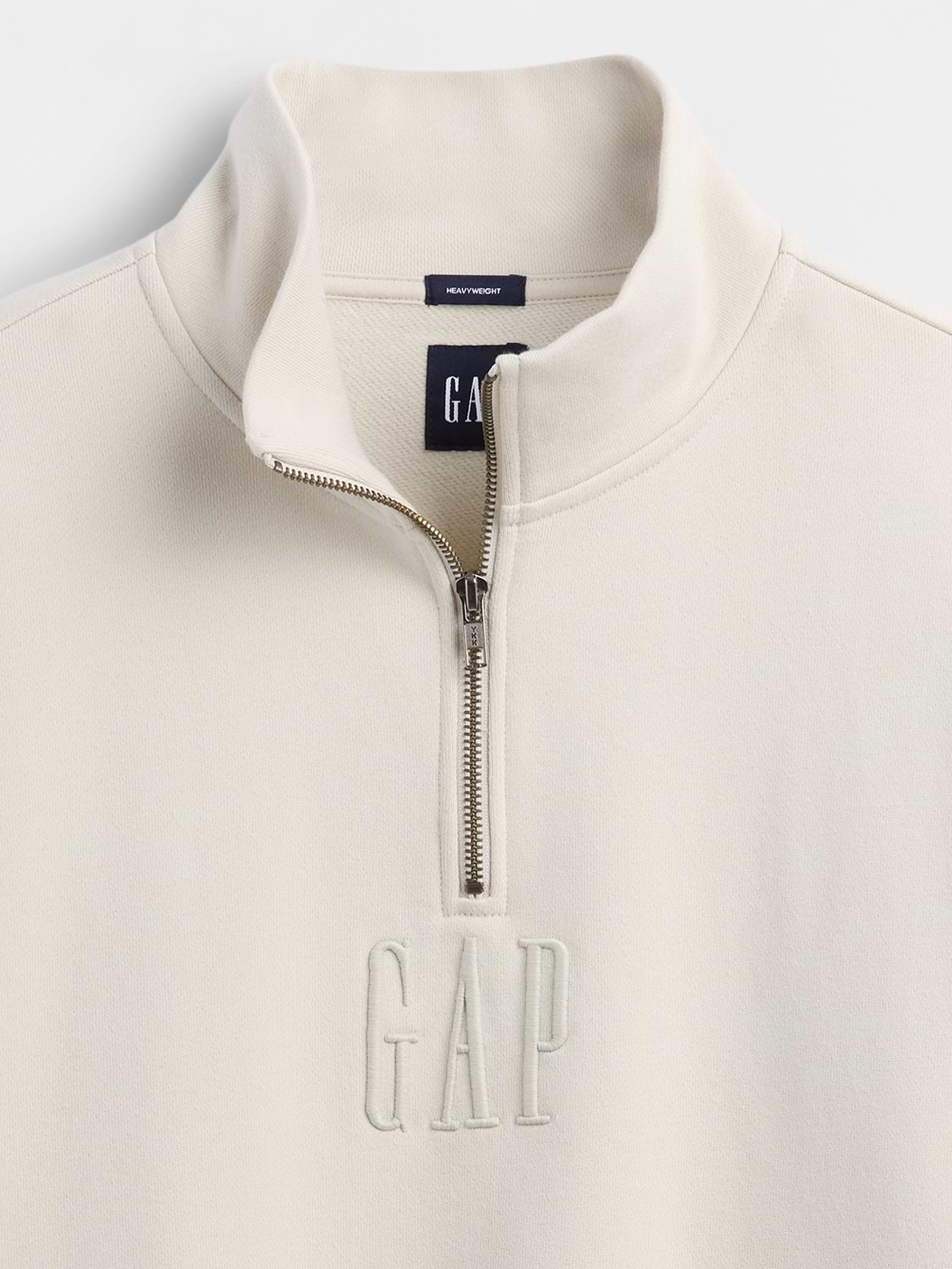 Heavyweight Oversized Logo Quarter-Zip Pullover | Gap