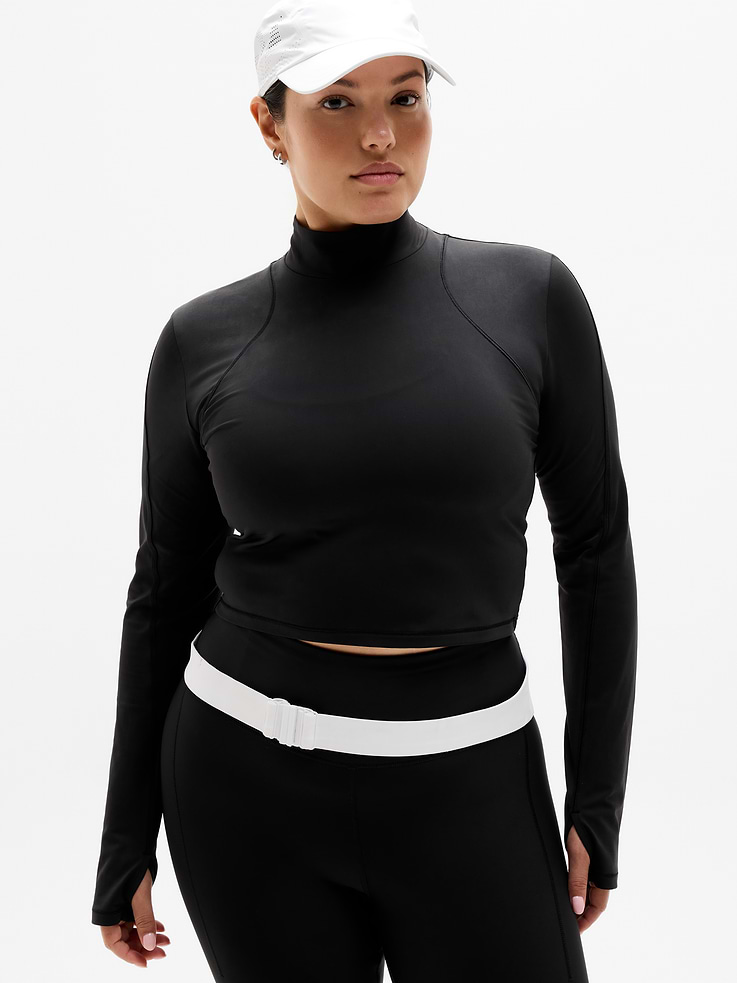Image 1 of 6, FOR: Training in cold weather climates, FEEL: NordicKnit fabric is a premium, warm-handed knit with an ultra-soft hand-feel, FAVE: Back mesh panels for peak breathability, Thumbholes lock your fit in place, Product #769333