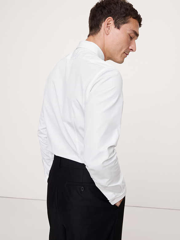 Chemise de smoking ajustée et plissée