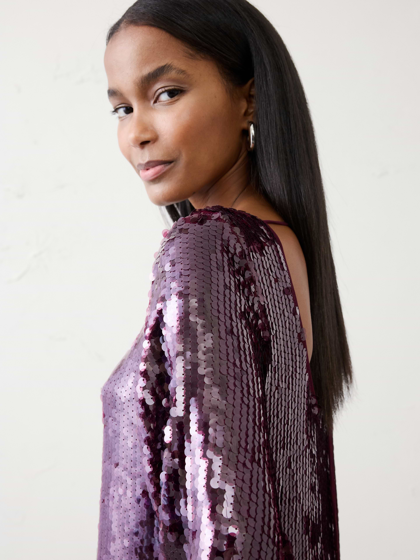 Image number 3 showing, Sequin Open-Back Mini Fit-and-Flare Dress