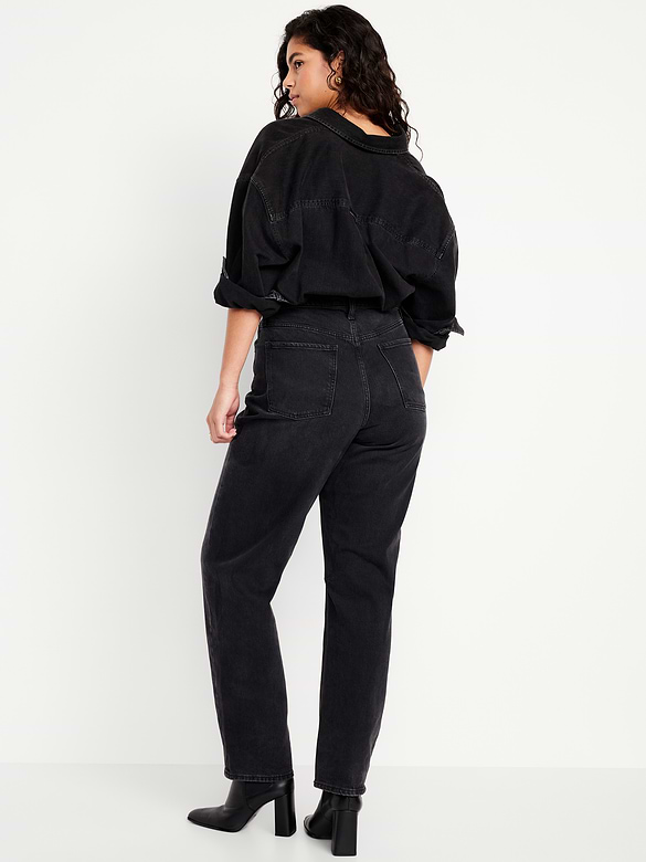 High-Waisted Baggy Barrel Jeans