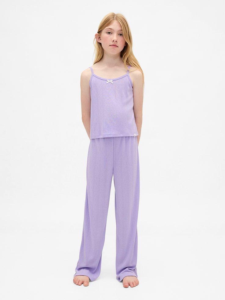 Image number 1 showing, Kids Recycled Pointelle Tank PJ Set
