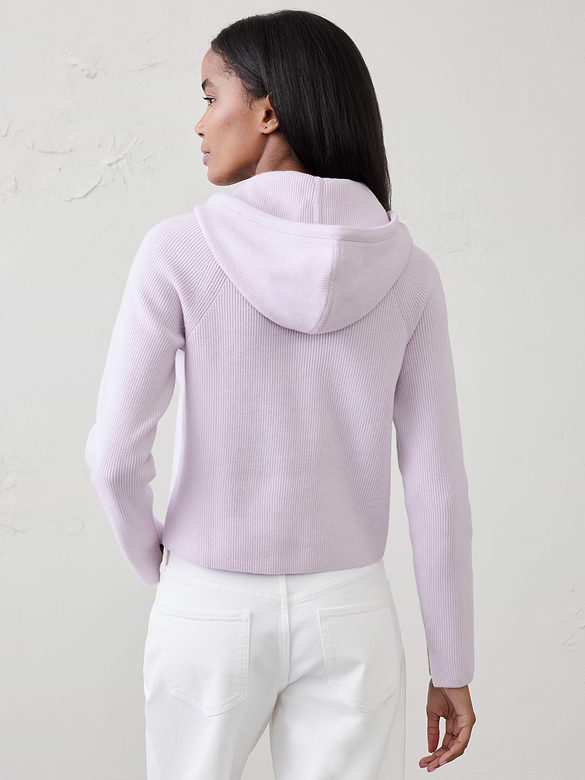 Ribbed Sweater Hoodie