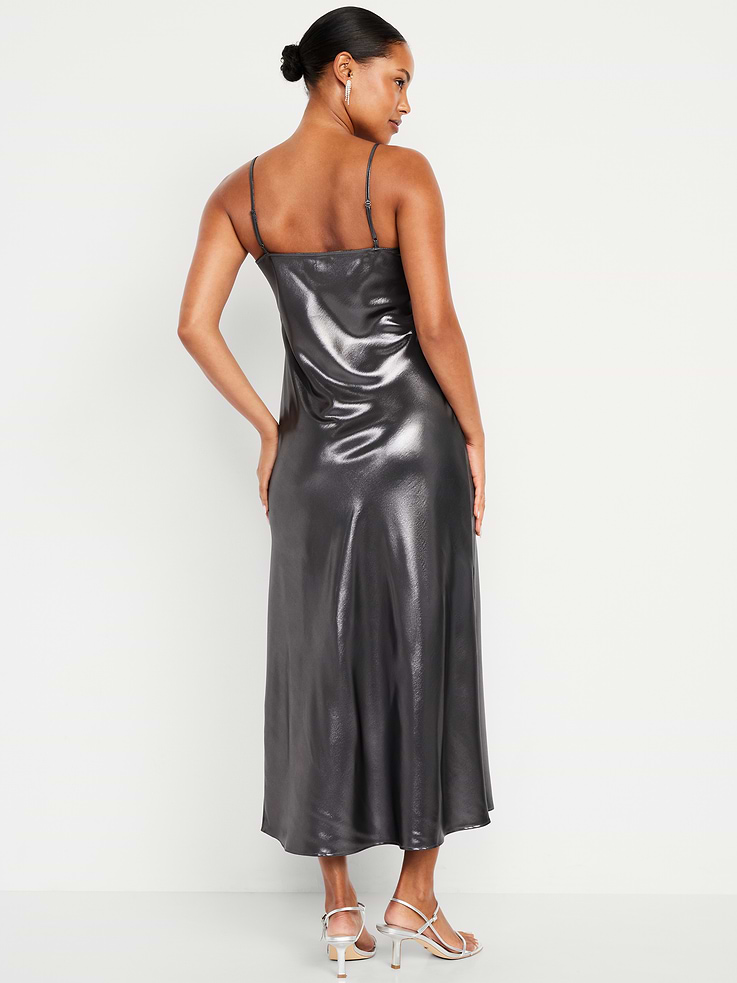 Image 2 of 9, Shine Satin Maxi Dress