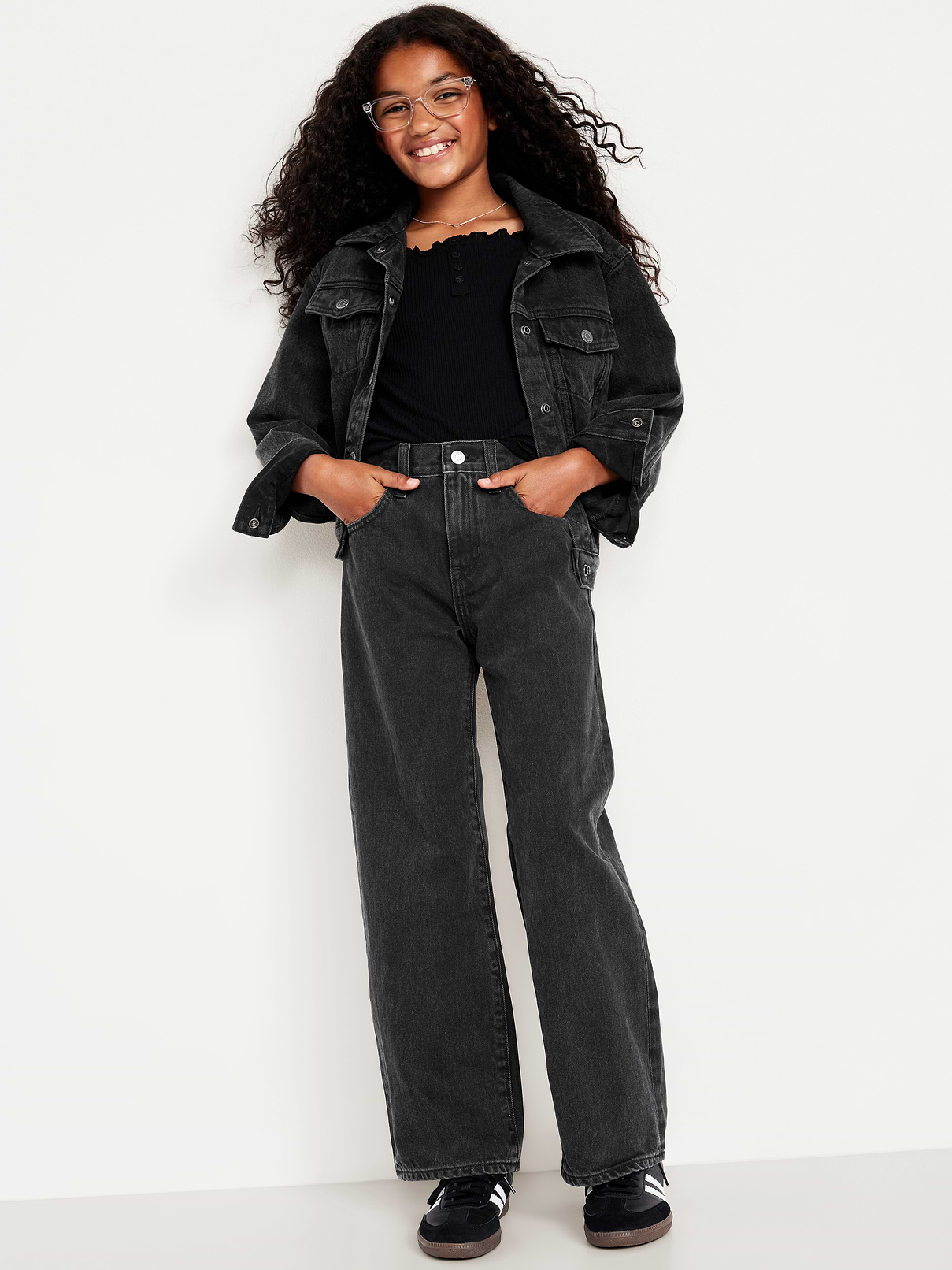 Image number 3 showing, Baggy Straight-Leg Jeans for Girls