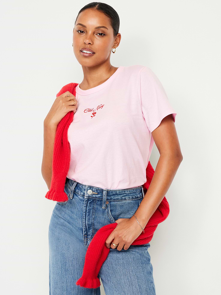 L'image numéro 3 présente T-shirt ras du cou à logo imprimé
