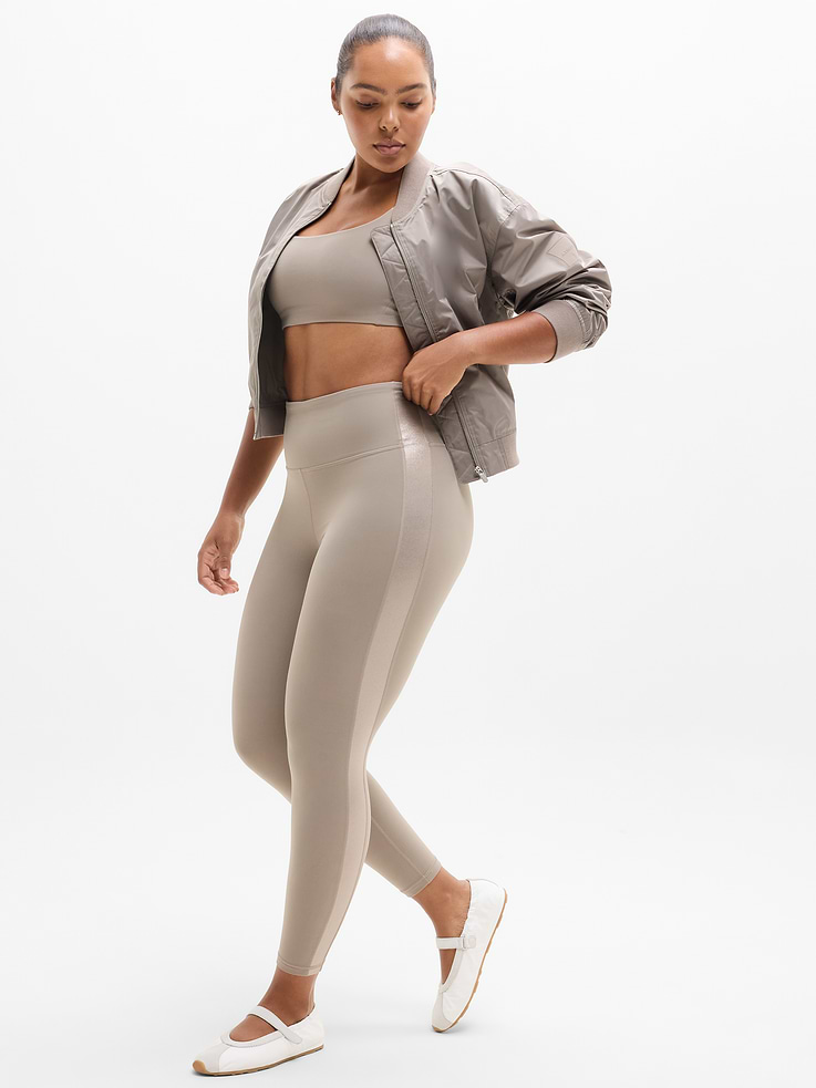 Image number 4 showing, Elation Ultra High Rise Shine Sport Stripe 7/8 Legging