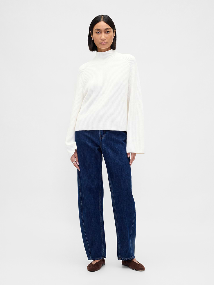 Image number 2 showing, CashSoft Shaker-Stitch Turtleneck Sweater