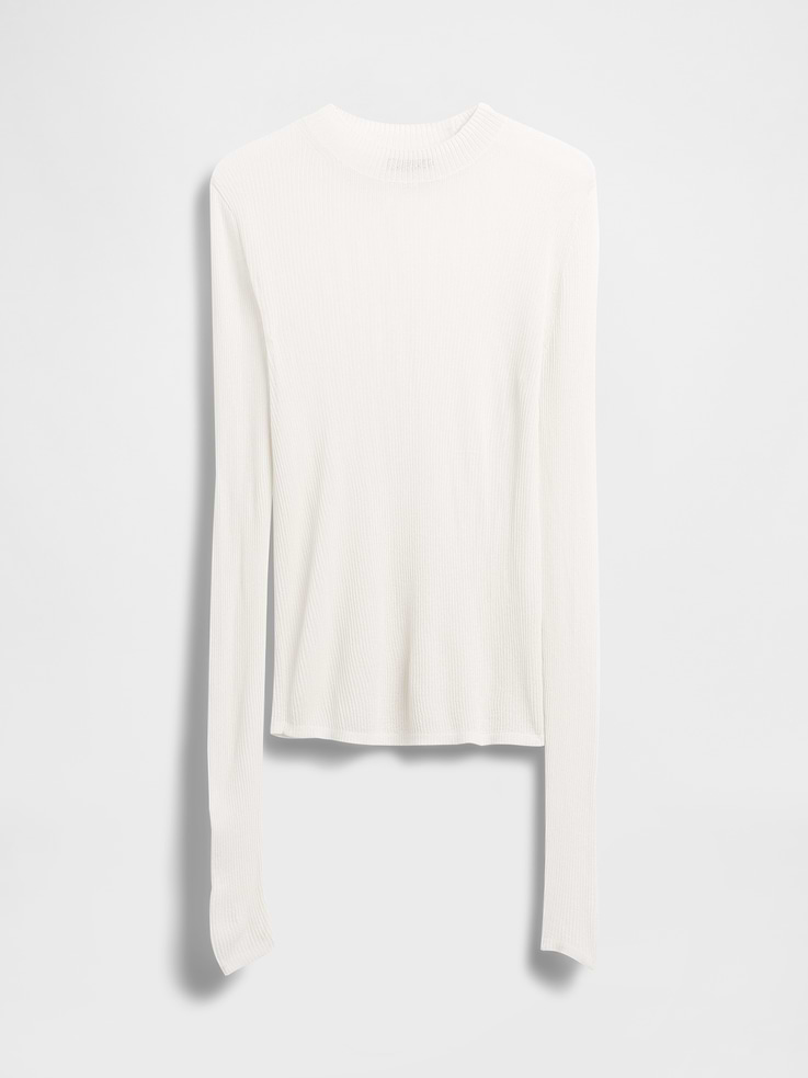 Image number 5 showing, High-Neck Sheer Sweater