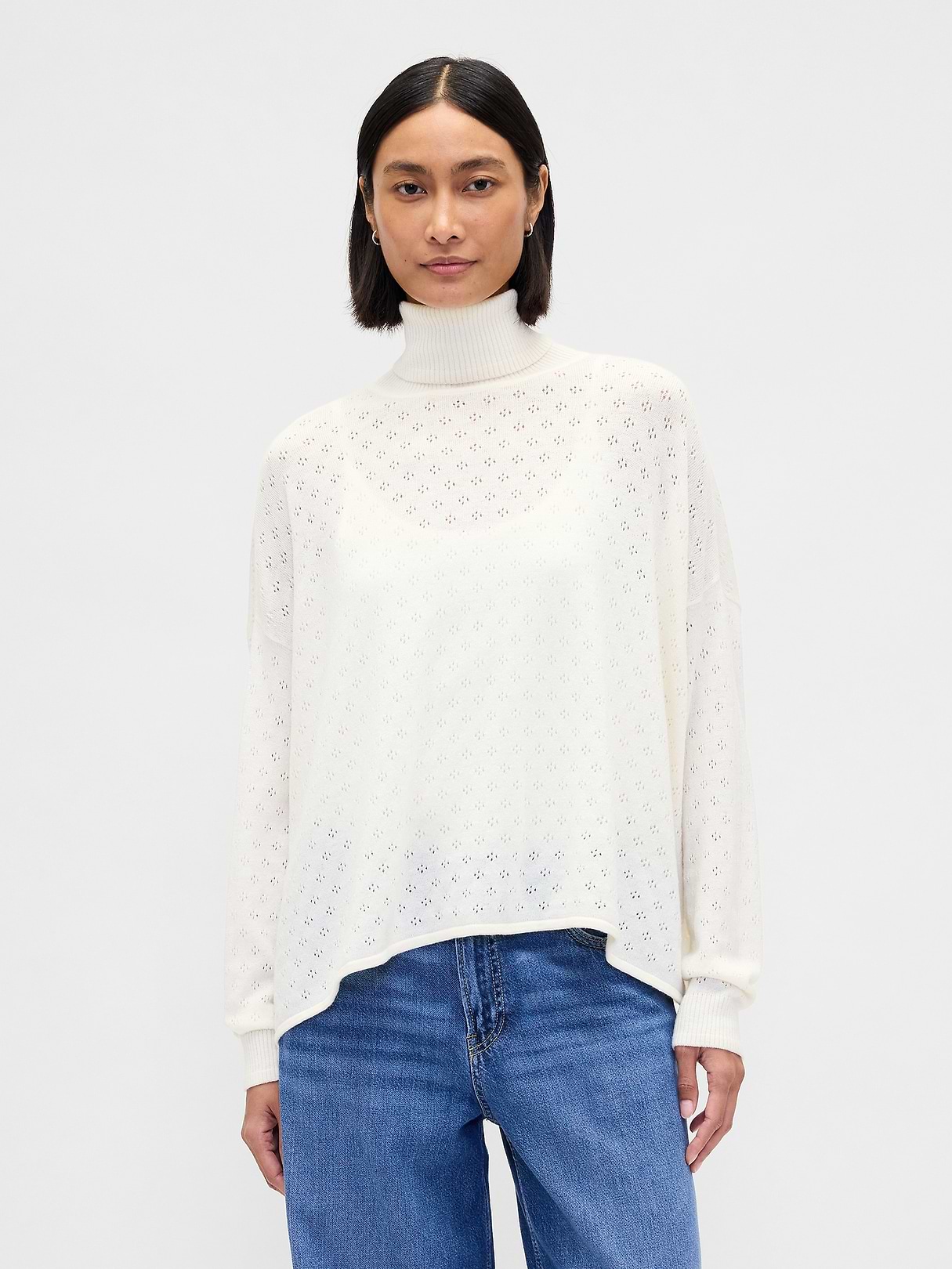 Oversized Pointelle Turtleneck | Gap