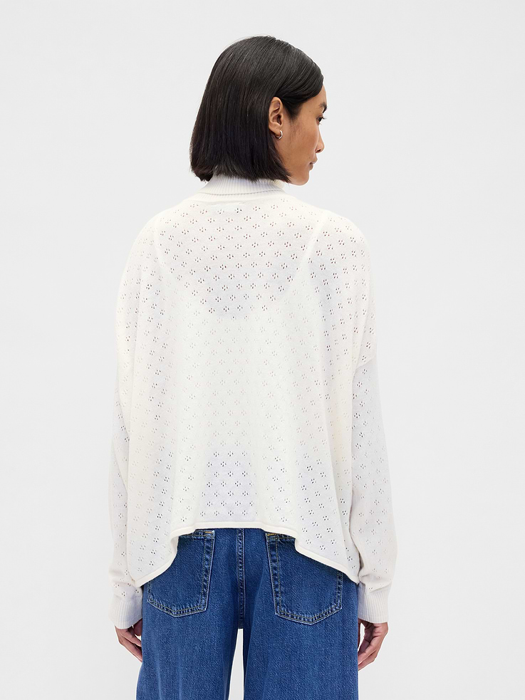 Image number 3 showing, Oversized Pointelle Turtleneck