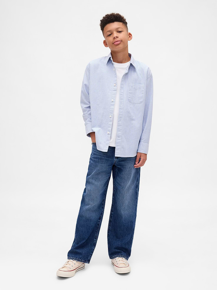Image number 4 showing, Kids Uniform Relaxed Oxford Shirt
