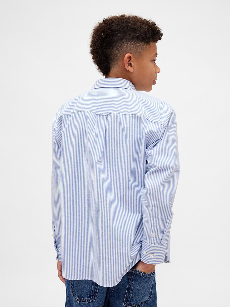 Image number 3 showing, Kids Uniform Relaxed Oxford Shirt
