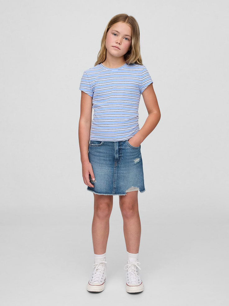 Image number 1 showing, Kids High Rise Denim Skirt