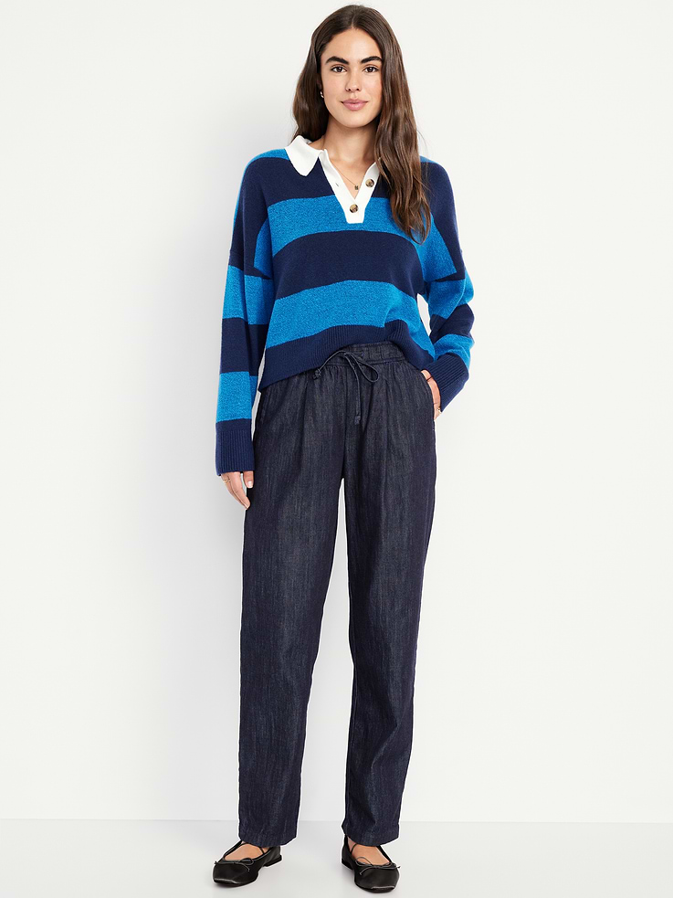 Image number 1 showing, High-Waisted Billie Straight Ankle Trouser