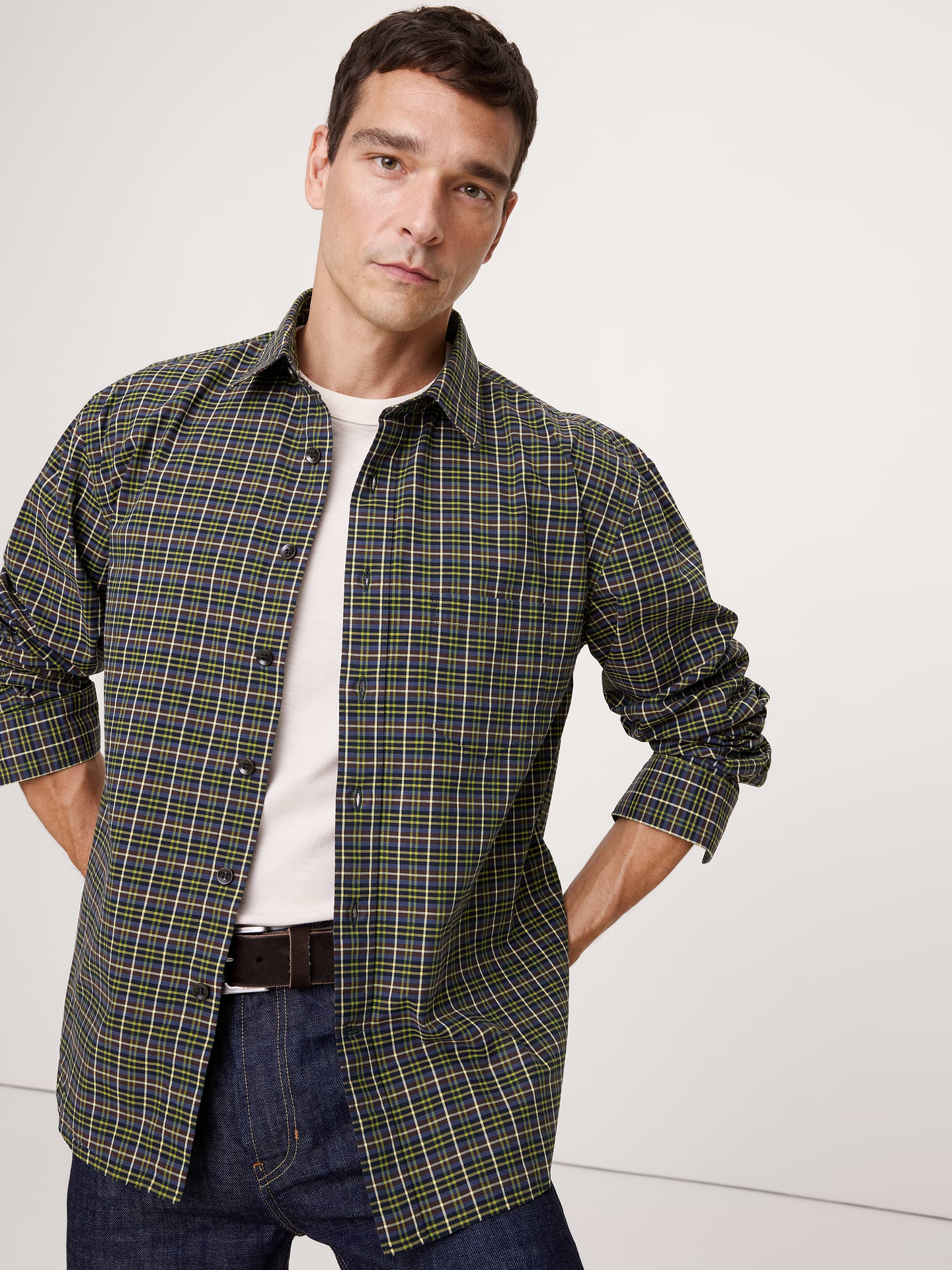 Image number 1 showing, Relaxed-Fit Washed Cotton Poplin Shirt