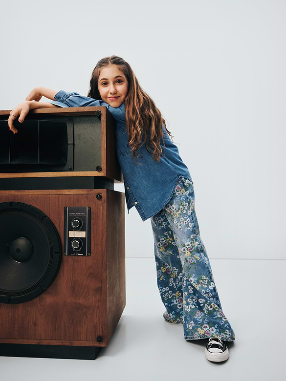 Kids Floral Easy Baggy Jeans