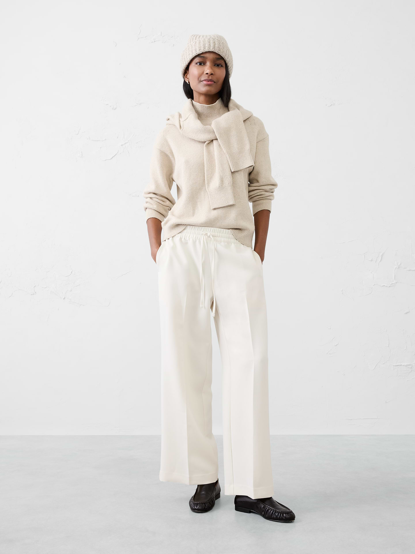 Image number 1 showing, Straight Mid-Rise Pull-On Pant