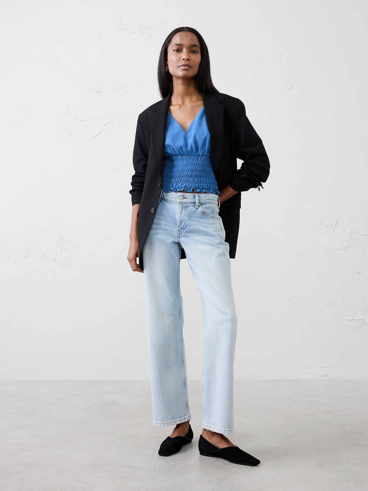 Ruched V-Neck Top | Banana Republic Factory