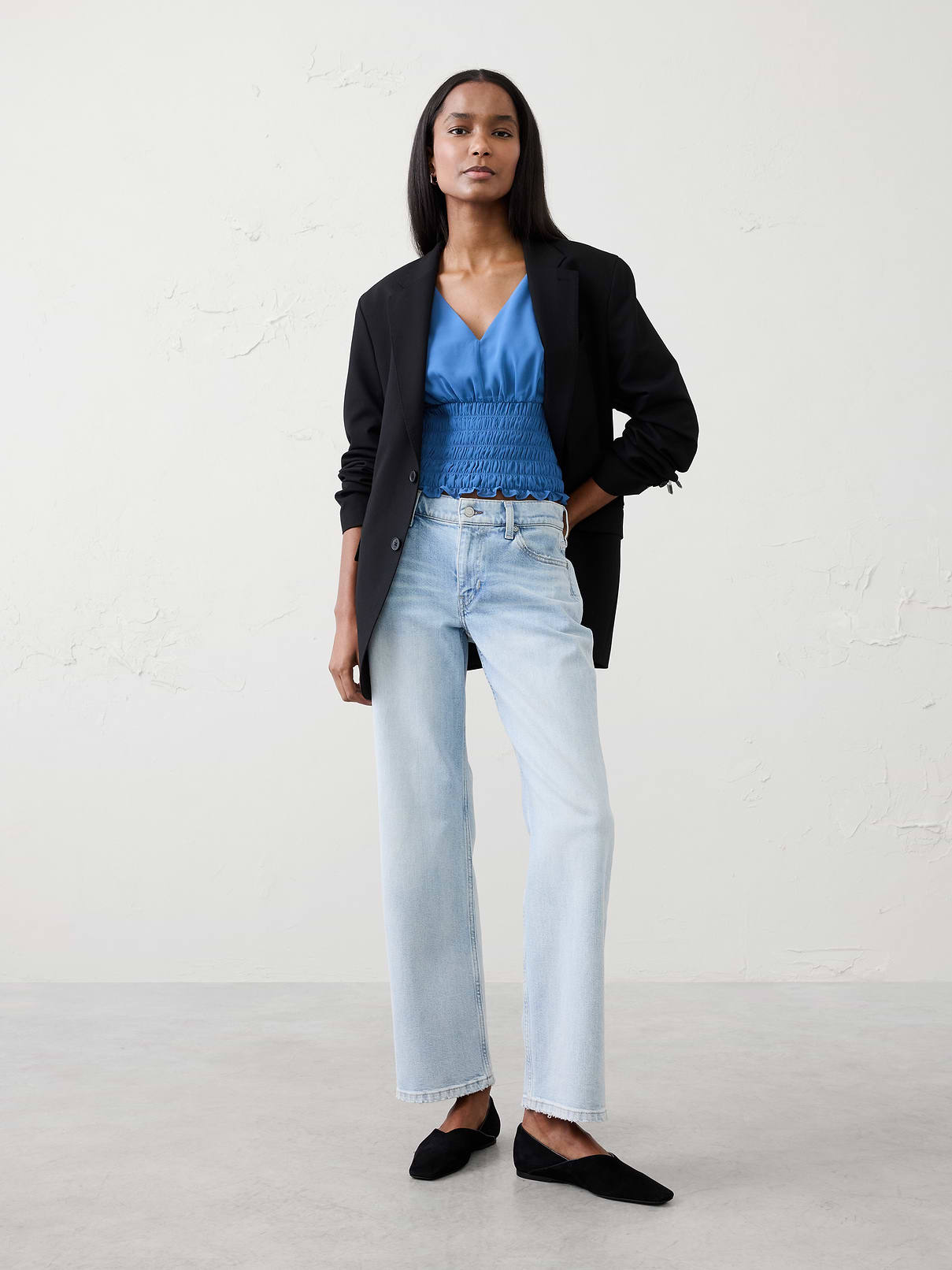 Ruched V-Neck Top | Banana Republic Factory